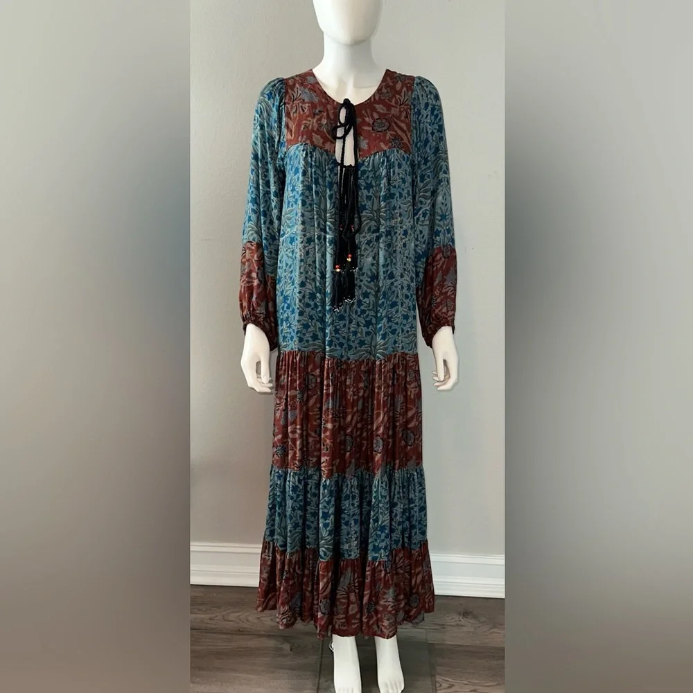 NIGHTCAP Anthropologie *Boho Bolero* floral print midi maxi dress S M L - Picture 4 of 8